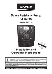 Davey AS Series Installation And Operating Instructions Manual