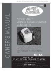 Intex Krystal Clear ZS6110 Owner's Manual