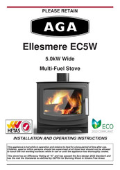 AGA Ellesmere EC5W Installation And Operating Instructions Manual