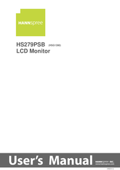 HANNspree HS279PSB User Manual