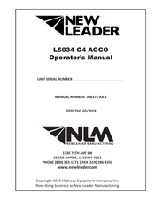 New Leader L5034G4 AGCO Operator's Manual