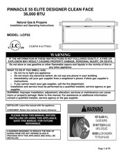 Savannah Heating LCF55 Installation And Operating Instructions Manual