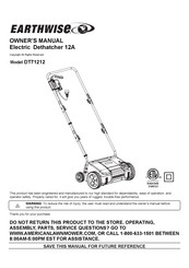 EarthWise DT71212 Owner's Manual