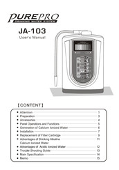 PurePro JA-103 User Manual