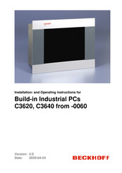 Beckhoff C3620 Installation And Operating Instructions Manual