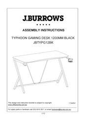 J.Burrows TYPHOON JBTYPG12BK Assembly Instructions Manual