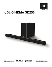 Harman JBL CINEMA SB260 Owner's Manual