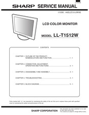 Sharp LL-T1512W Service Manual