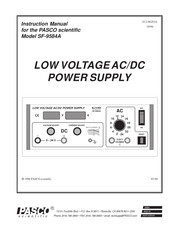 Pasco Scientific SF-9584A Instruction Manual