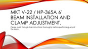 MKT V-22/HP-365A Instructions Manual