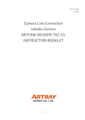 ARTRAY ARTCAM-991SWIR-TEC-CL Instruction Booklet