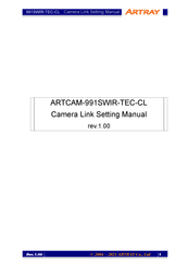 ARTRAY ARTCAM-991SWIR-TEC-CL Setting Manual