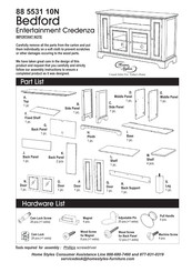 Homestyles Bedford 88 5531 10N Manual