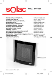 SOLAC TV8420 Instructions For Use Manual