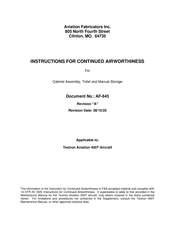 Textron Aviation 400T Instructions Manual