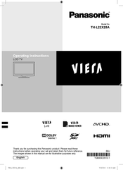 Panasonic VIERA TH-L22X25A Operating Instructions Manual