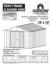 Arrow Storage Products AR1012 C1 Owner's Manual & Assembly Manual