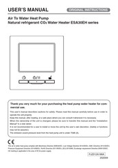 Mitsubishi Heavy Industries ESA30EH Series User Manual