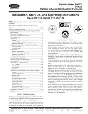 Carrier WeatherMaker 8000 58YAV Installation, Start-Up, And Operating Instructions Manual