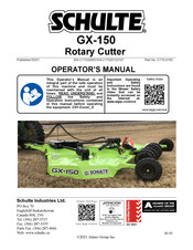 Schulte GX-150 Operator's Manual