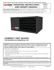Heatstar HSU50NG Operating Instructions And Owner's Manual