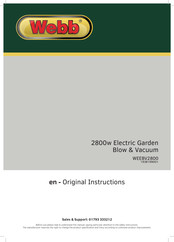 Webb WEEBV2800 Original Instructions Manual
