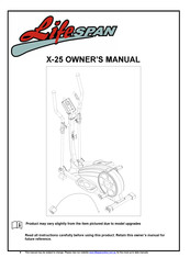 LifeSpan X-25 Owner's Manual