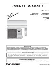 Panasonic CU-XE15SKUA Operation Manual