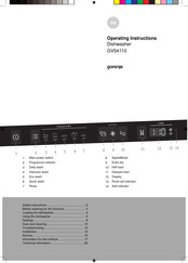 Gorenje GV54110 Operating Instructions Manual