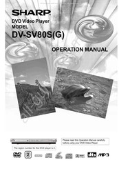 Sharp DV-SV80S(G) Operation Manual