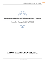 Aston Global ATC-8823 Installation, Operation And Maintenance User’s Manual