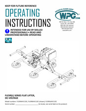 WPG FLEXR4HV11DC Operating Instructions Manual