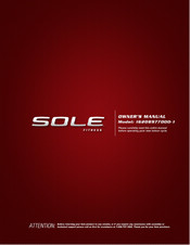 Dyaco Canada Sole Fitness 16208977000-1 Owner's Manual