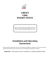 Heat Design GREEN GR6i Installation And Operating Instructions Manual