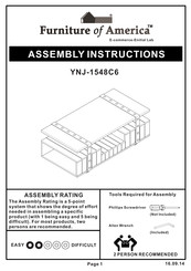 Furniture of America YNJ-1548C6 Assembly Instructions Manual