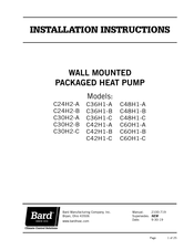Bard C30H2-B Installation Instructions Manual