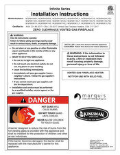Kingsman Fireplaces Marquis Infinite MQRB6961LPE2 Installation Instructions Manual