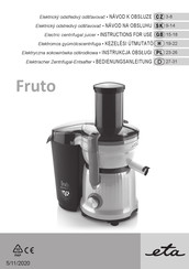 eta Fruto Instructions For Use Manual