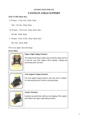 Kowa VANTELIN ANKLE SUPPORT Instructions For Use Manual