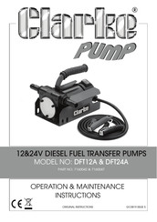 Clarke DFT24A Operation & Maintenance Instructions Manual