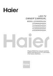 Haier LE43K6600UGA Owner's Manual