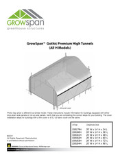 Growspan Gothic Premium 108179H Manual