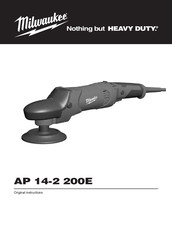 Milwaukee HEAVY DUTY AP 14-2 200E Original Instructions Manual