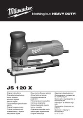 Milwaukee JS 120 X Original Instructions Manual