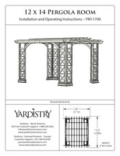 Yardistry YM11700 Installation And Operating Instructions Manual