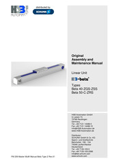 HSB Beta 50-C Original Assembly And Maintenance Manual