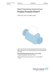 Endress+Hauser Proline Prosonic Flow P Brief Operating Instructions