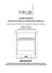 Celsi B-127740 Homeowner's Instructions & Operating Manual