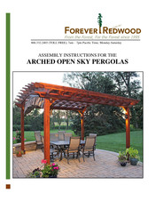 Forever Redwood Arched Open Sky Pergolas Assembly Instructions Manual
