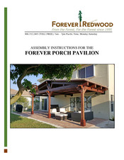Forever Redwood Forever Porch Pavilion Assembly Instructions Manual